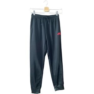Nike Kids Black Joggers with Red Accent